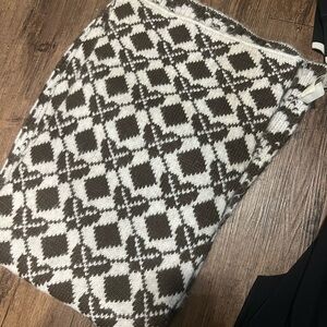 Free people Brown and White Scarf